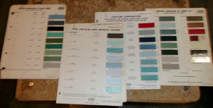 1958 60,62,63 chrysler cars 13 paint chip color charts in good shape used