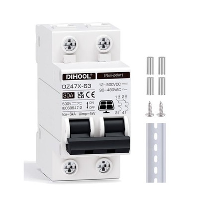 Non Polarized Circuit Breaker, 12V 24V 48V 400V