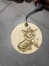 Custom Keychain Engraved, Wood 2"x2", Any Size/Shape, Photo and Letter Engraved