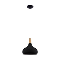 HäNgelampen Braun Schwarz 1X40W E27 IP20 Skandinavisch Stilvolle Beleuchtung