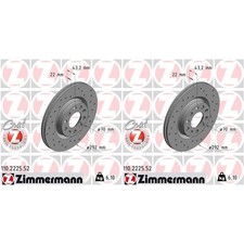 2x ZIMMERMANN SPORT BREMSSCHEIBEN 292mm GELOCHT HINTEN passend für ALFA GIULIA