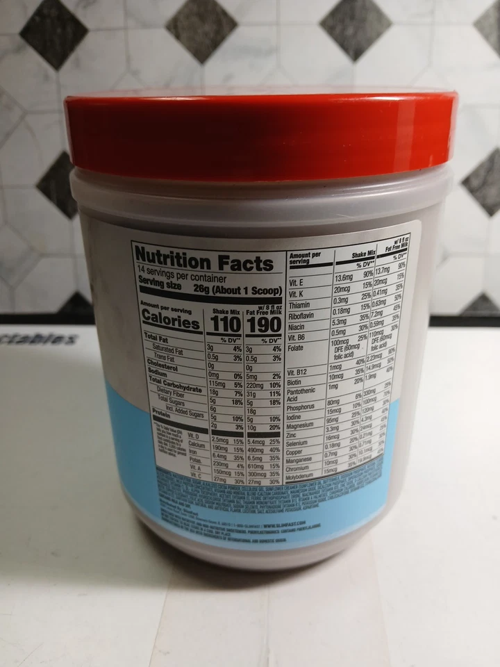 Mezcla de batido Slim Fast Original Reemplazar Comida Cremosa Leche Choco 12,83 g Exp 5/15/2026 Foto 2 de 4