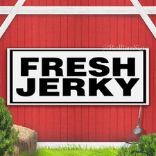 FRESH JERKY Indoor Outdoor Banner Sign with grommets
