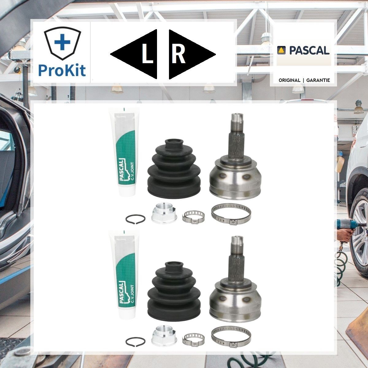 2x ORIGINAL® Pascal Gelenksatz, Antriebswelle für Alfa Romeo 166 Lancia KAPPA