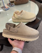 Womens UGG Goldenstar Clog with Back Strap Women Suede Slipper Fall Shoes