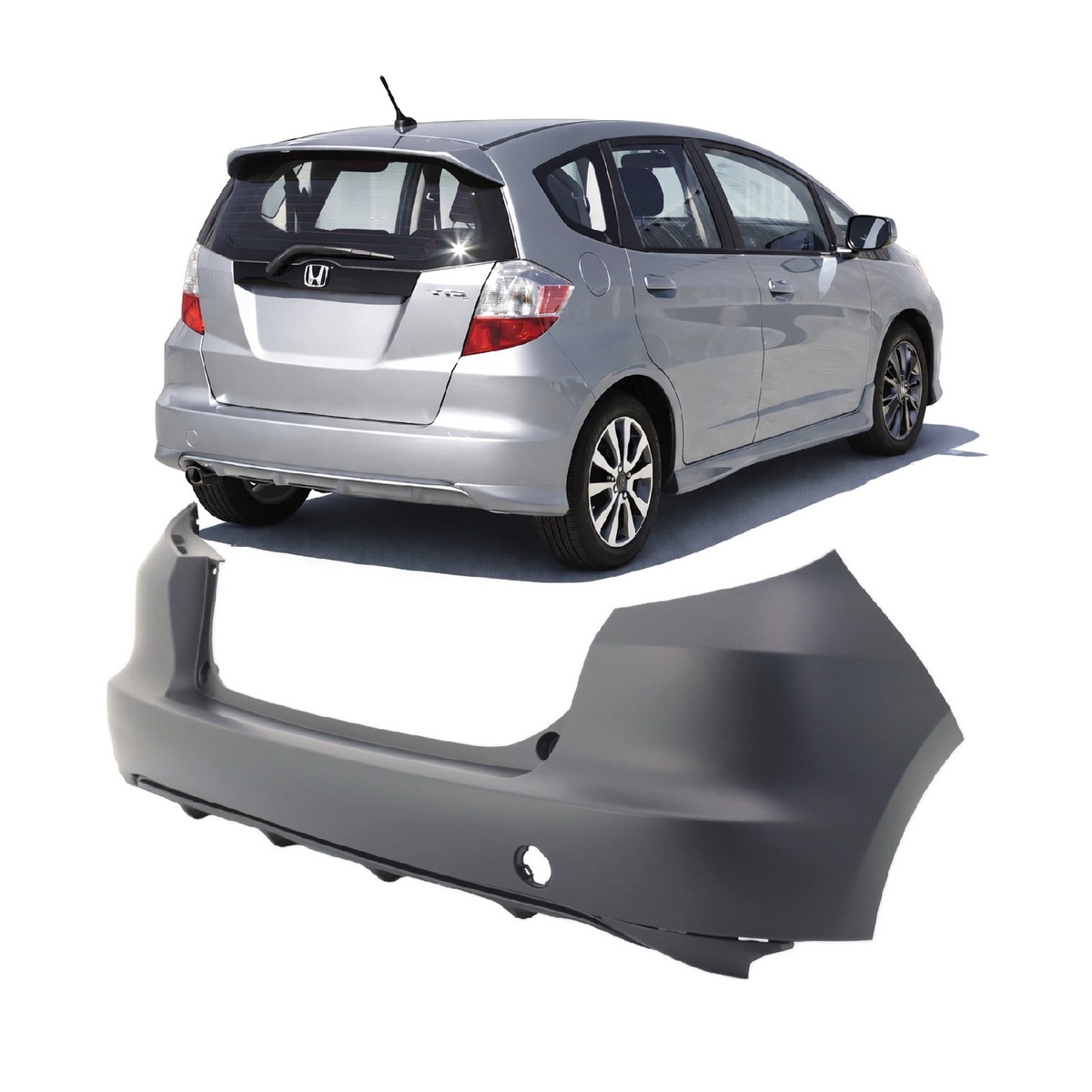 Rear Bumper Cover For 2009-2014 Honda Fit Base DX LX Sport
