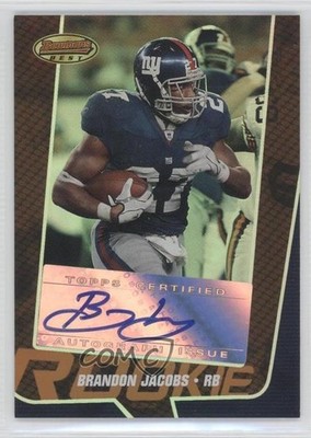 2005 Bowman's Best Rookie Bronze 7/99 Brandon Jacobs #134 Rookie RC q9p