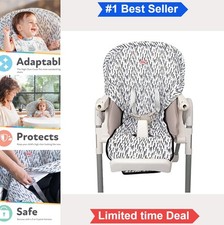 High Chair Cover Water Resistant Machine Washable Padding Brush Strokes Print