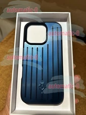 OEM Rimowa Iphone 16 Pro Blue Aluminum Phone Case