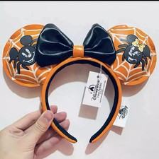2026 Headband Loungefly Halloween Ears Disney Parks Mickey & Minnie Spider