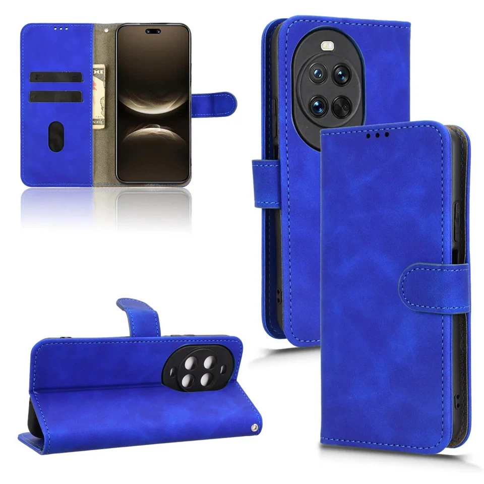 For Huawei Honor 2 Wallet Case Magnetic Book Flip Cover Card Holder Leather Case - Image 3 of 4