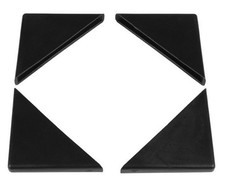 Glass Corner Protectors 4mm Black Plastic x 4 to 500