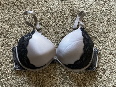 Ambrielle Bra 40DD Full Figure Plunge Gray VGUC 