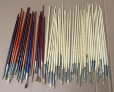 Job Lot Of 50 Vintage Paint Brushes - Mainly Winsor & Newton Ltd / Rowney Etc