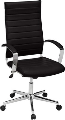 Amazon Basics High-Back Swivel Office Chair with Lumbar Support, Ergonomic Ribbe