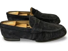 Tod's Mocassino Navy Blue Suede Penny Loafers Mens Size 11 $645