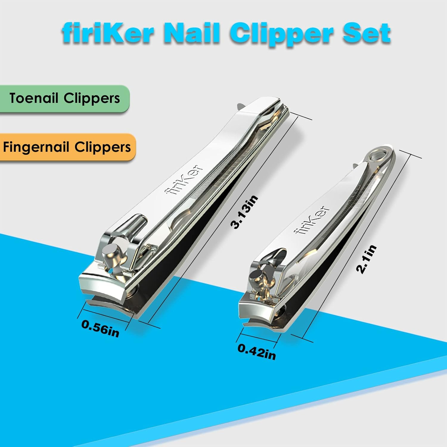 Nail Clipper Set,Premium Stainless Steel Fingernail and Toenail Clipper Cutters