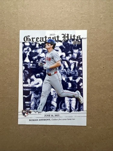 2025 TOPPS GREATEST HITS ROMAN ANTHONY BOSTON RED SOX #GH-26 ROOKIE INSERT