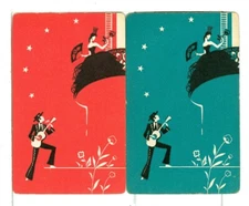 Two Single Vintage ID Named People, "Serenade", Playing Card CE 8-34 A,B