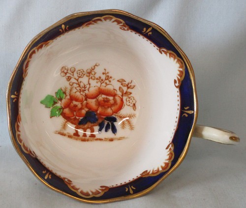 Royal Albert 7812 Orange Floral Blue Trim Cup & Saucer - Picture 4 of 8