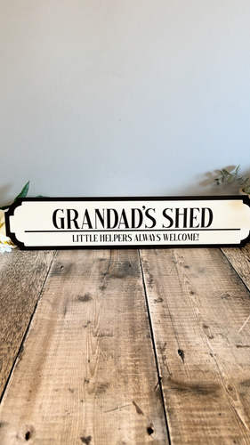 Personalised Shed Road Sign Grandad's Shed | Custom Plaque, Garden Workshop Sign - Video 1 of 1