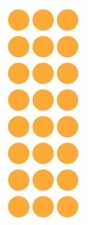 1" Light Orange Round Label Dots Stickers Color Coding Inventory 1 Inch Dot