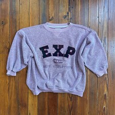 Vintage 90s Express Jeans topstitched insideout drop sleeve sweatshirt Med