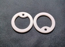 2 White Genuine Civilian & Military G.I. Style Dog Tag Silencers