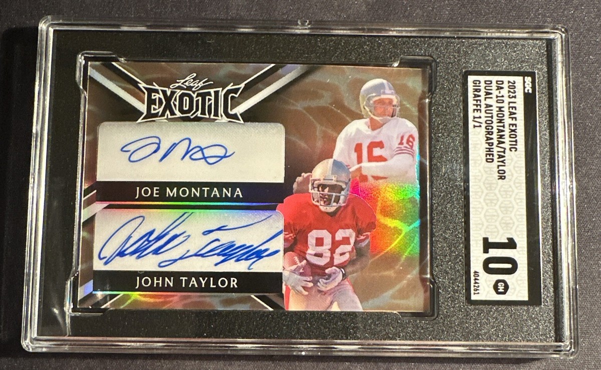 2023 Leaf Exotic Joe Montana/John Taylor Giraffe Dual Auto
