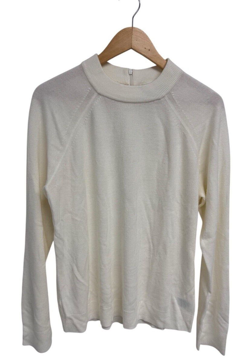 Karen Scott women's pullover sweater Luxsoft white crew neck size