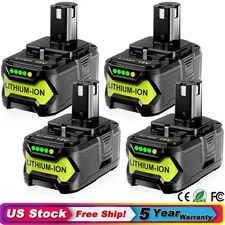 4x 18V 8.0Ah For RYOBI P108 One+ Plus 18 Volt Lithium High Capacity Battery P107