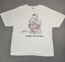 101 Dalmatians Vtg Oneita Single Stitch Disney Graphic Print T Shirt XL