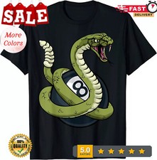 2025/NEW LIMITED Snake Pool 8 Ball Billiards Best Design Great Gift Tee T-Shirt