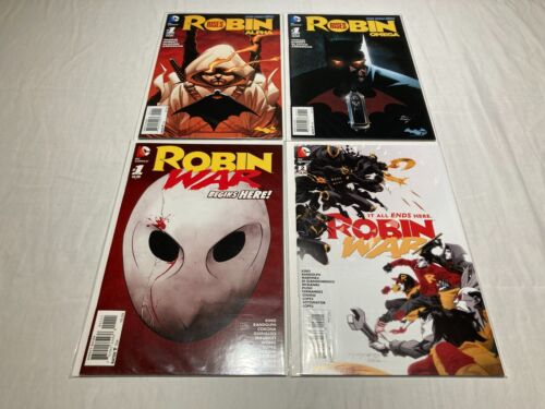 Robin Alpha Omega War 1 2 NM+ to NM 9.6 to 9.4 New 52 Kubert Art Complete Sets - Picture 1 of 6