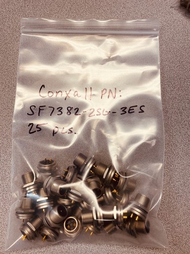 Conxall  POS CABLE SCKT , SF7382-2SG-3ES  CON- SCKY PNL ,MINI, 2 PIN 25 Pcs - Picture 4 of 4