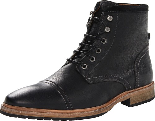 Florsheim Essex Black Smooth Leather Moc Toe Side Zipper Boots