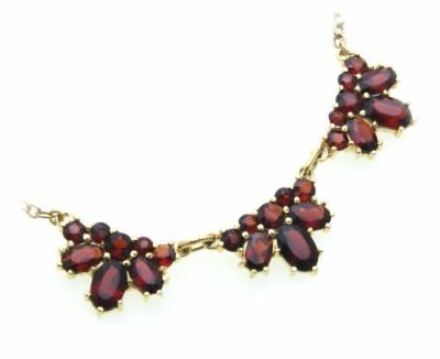 Collier En Argent 925 Avec Grenat Véritable - Pour Femme, Pierre Précieuse, Style Chaîne