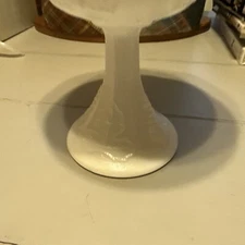 Vintage  FENTON Milk Glass Harvest Grape & Leaf Design Pedestal Candy Dish