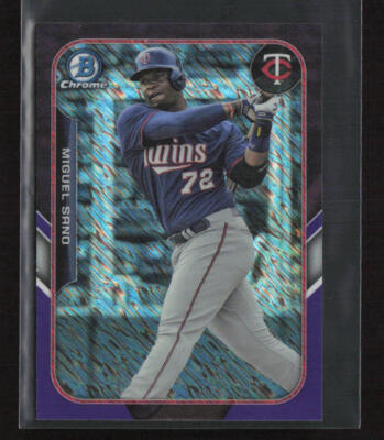 2015 Bowman #FFM-MS Miguel Sano Minis Purple Shimmer Refractor #/250