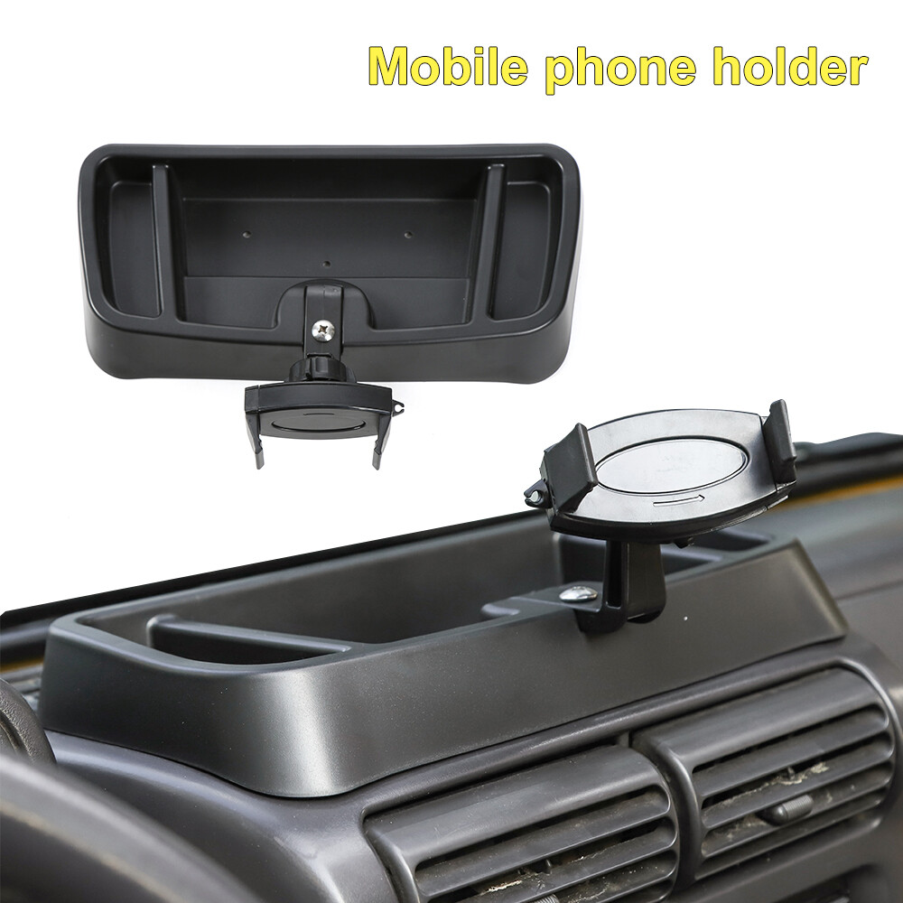 Dash Mount Phone Holder Tray Kit for Jeep Wrangler TJ 19972006 360