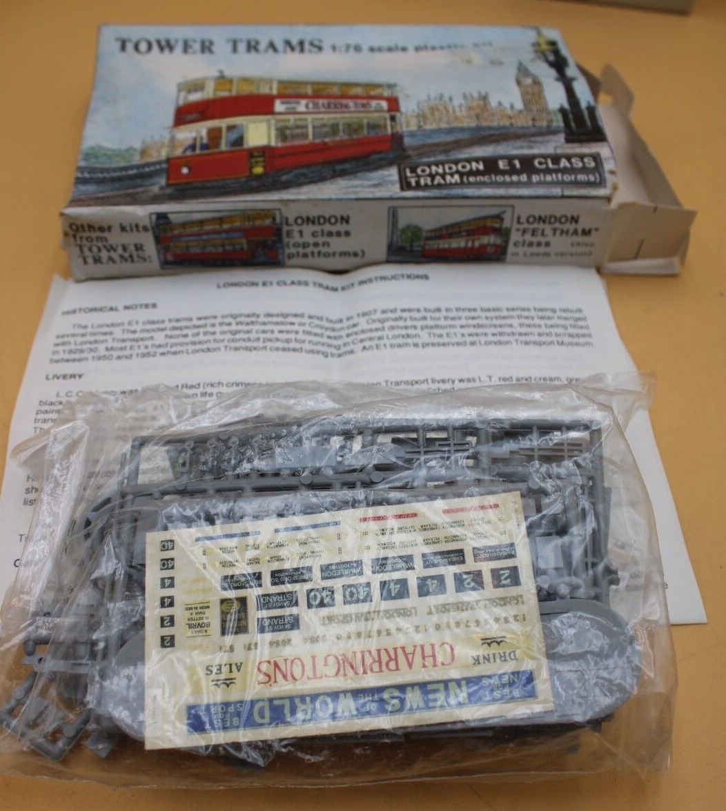 VINTAGE TOWER TRAMS 1/76 OO HO SCALE LONDON E1 CLASS TRAM KIT eBay