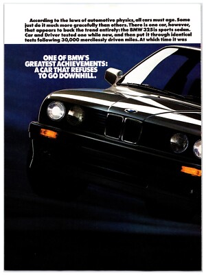 1990 BMW 325i Car - Original 2 Page Print Ad (16x11) Advertisement