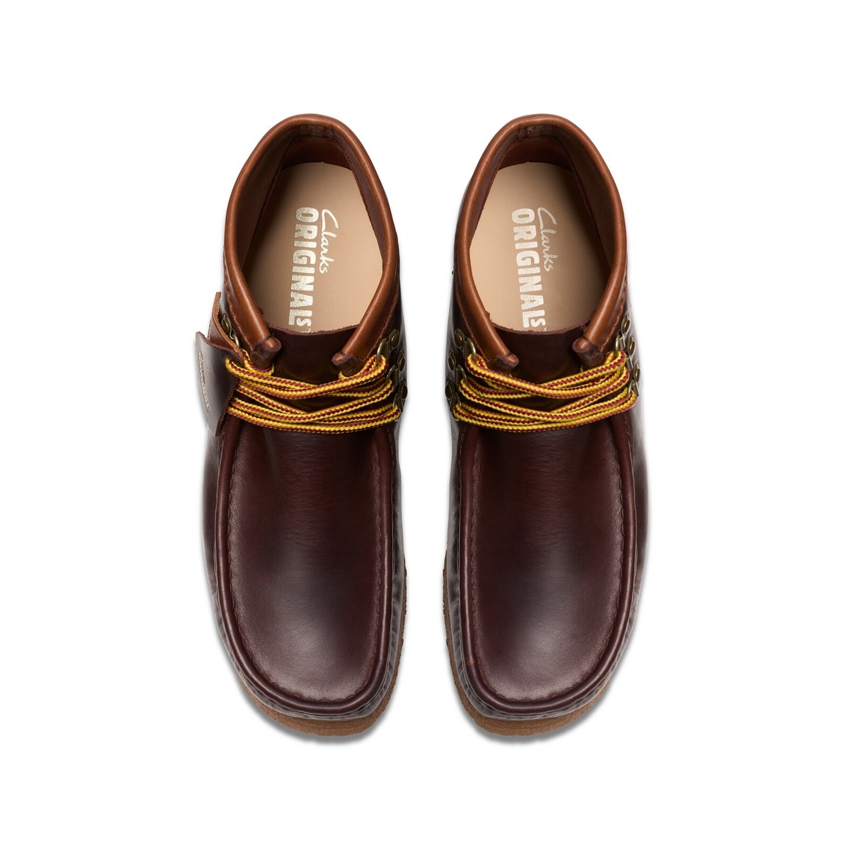 Clarks Original Wallabee Boot Hiker Mens Burgundy Leather 26178095