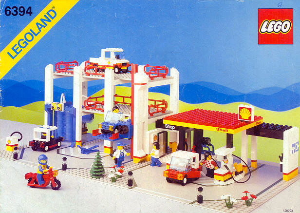 LEGO Set 6394 Shell Auto Car Truck Service Center, Metro Park and