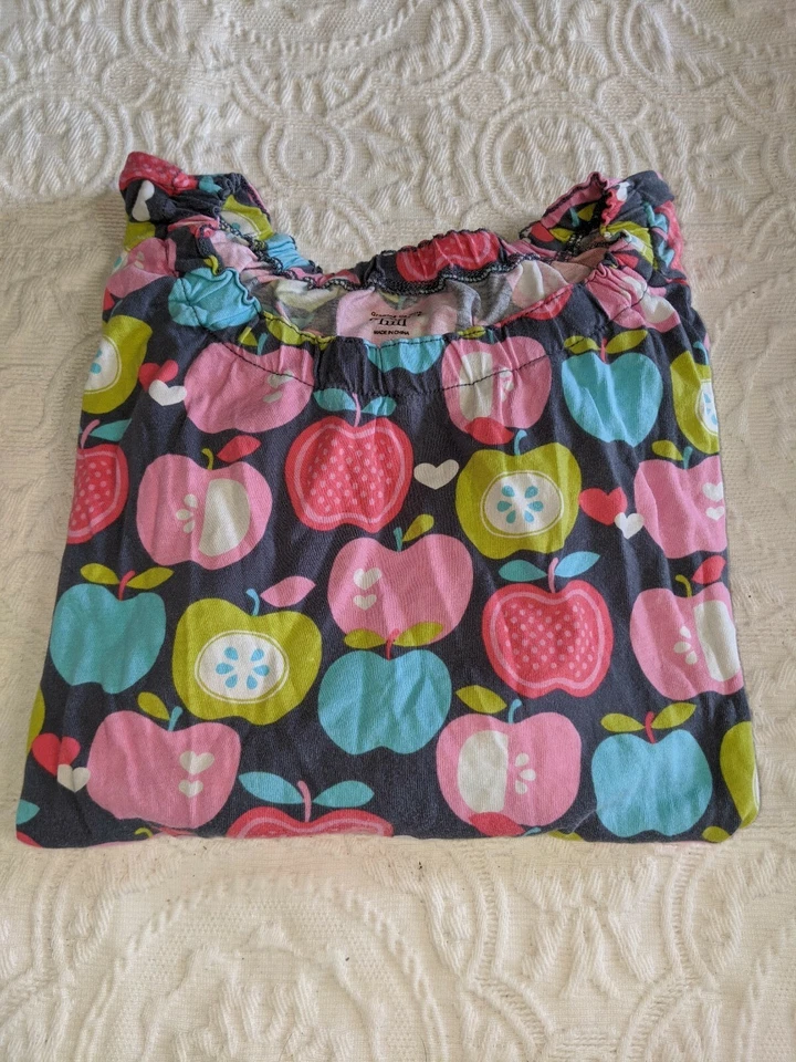 Garnet Hill Niñas Talla Camiseta L diseño Apple. Adorable Foto 3 de 4