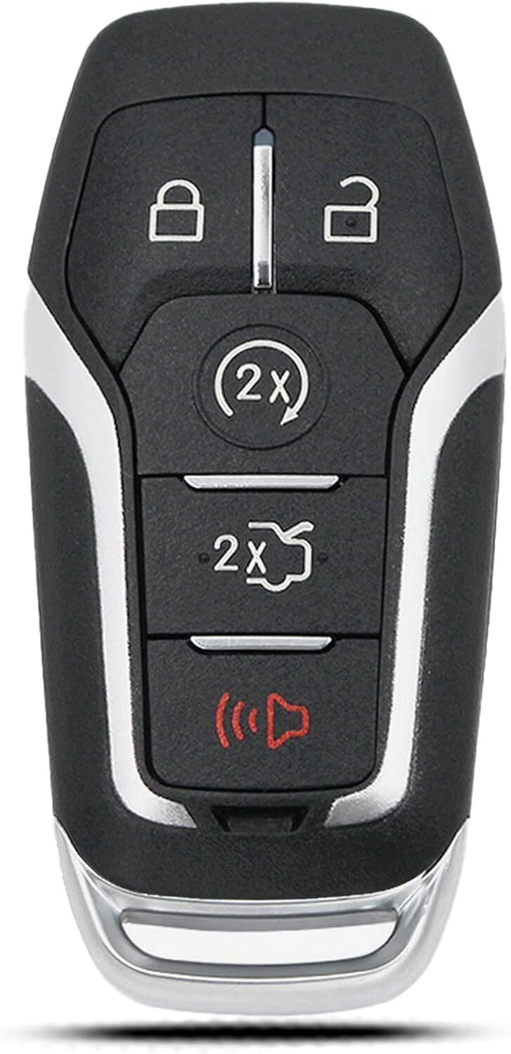 Key Fob Shell Case For Ford/Lincoln Replacement Fits 5 Button Pad Cover