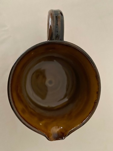 VINTAGE RETRO CREIGIAU WELSH POTTERY BROWN GLAZE SUGAR BOWN & MILK JUG - Picture 4 of 8