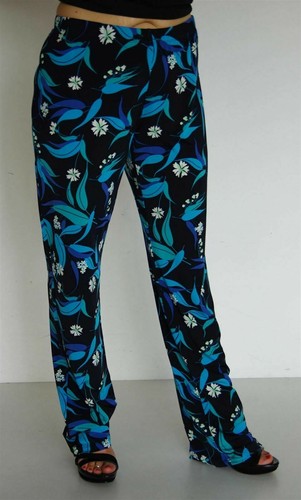 PANTALONI CON F. TI DONNA LUISA VIOLA ART. P927F1 VISCOSA STAMPA ELASTICO |  eBay