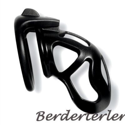 Newest Men Black White Resin Locking Belt Male Plastic Chastity Cage Device