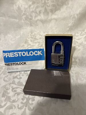 PRESTOLOCK Vintage Model 2400 Combination Lock Set Your